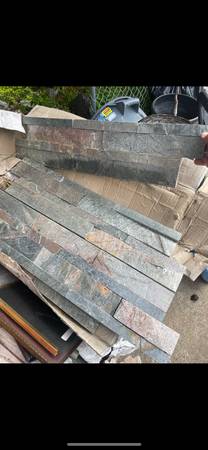 Slate ledger stone and slate tiles 1