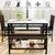 Dining Table Set for 4 with Bench and 2 Leather Chairs,Faux Mable Smal 6 thumbnail