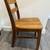 1940's Oak office work wood single chair. Antique Spindle back craft w 8 thumbnail
