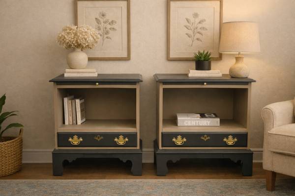 Refinished Harden Solid Cherry Side Tables 1