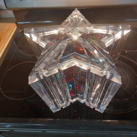 Lucite star ice bucket HEAVY 1