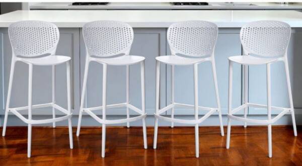 New 6 Modern Barstools Set MSRP $912 1