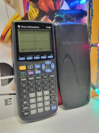 Working Black Texas Instruments TI-89 Graphing Calculator w/Cover 1