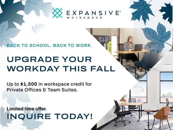 Fall Promos - Upscale your San Jose Office Today! Book a Tour TODAY! 1