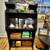 Antique Carved Oak Display Shelf Bookcase with a mirror 2 thumbnail