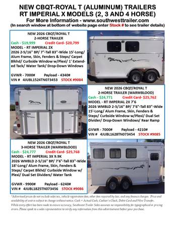 NEW ROYAL-T IMPERIAL TRAILERS @ SOUTHWEST TRAILER SALES (760) 788-8900 1