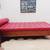 Vintage artisan made leather wood daybed, Barcelona style 13 thumbnail
