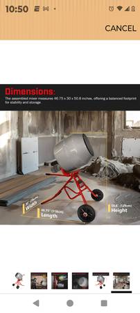 brand new electric cement mixer 1