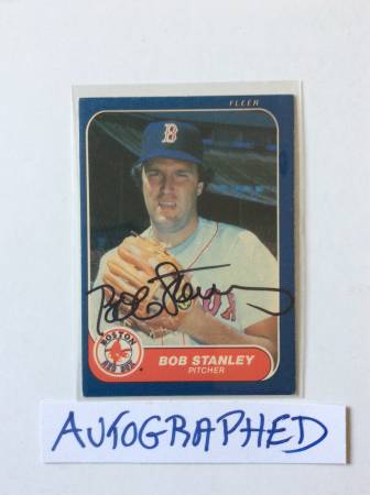 Bob Stanley, Red Sox Autograph 1986 card 1