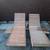 2 WOOD LOUNGE CHAIRS CHAIR CHAISE ROLLING WHEELS FREE DELIVERY CUSHION 6 thumbnail