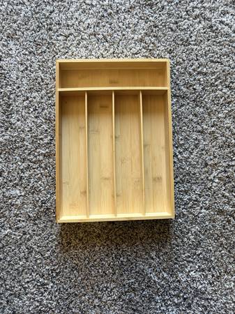 5 Compartment Bamboo Silverware Organizer 1
