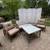 Vintage Mid century modern bentwood bamboo porch set 2 thumbnail