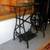 ANTIQUE SEWING MACHINE BASE / BAR WITH STUNNING GLASS TOP 4 thumbnail