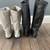 2 Pairs Of Ladies Leather Boots-Grey & Black Size 5 1/2; 9 West Brand 9 thumbnail