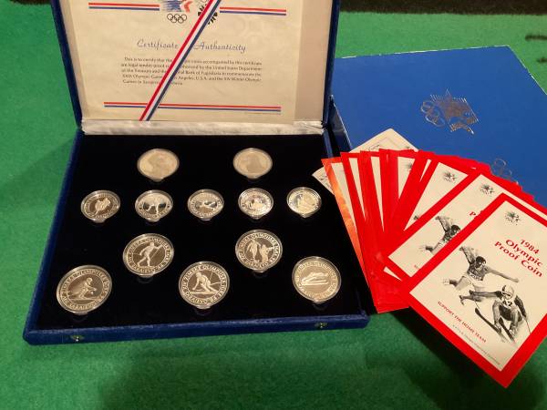 1984 USA Olympic Silver Coins Set 1