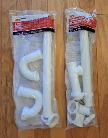 ACE Continuous Waste End Outlet
#48284 & ACE S Trap Slip Joint #48274, Both New  1