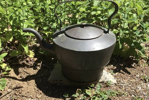 Antique Copper Woodtove Kettle 1