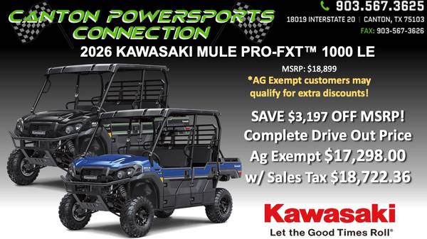 2026 KAWASAKI MULE PRO-FXT™ 1000 LE 1