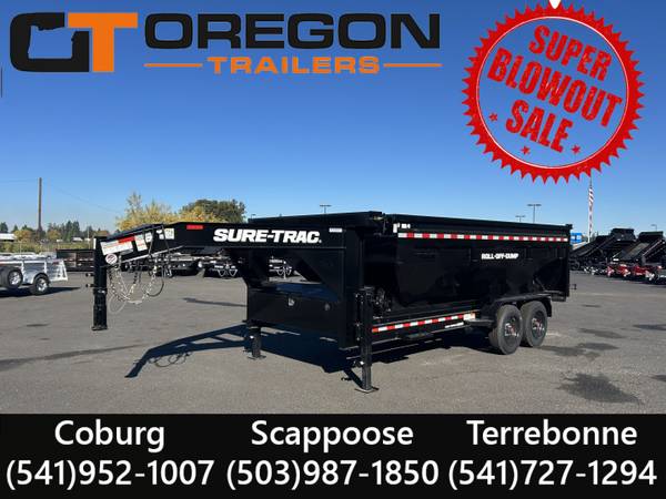 2026 Sure-Trac 7X16 -ROLLOFF DUMP CARRIER--GOOSE NECK- 17.6K GVWR 1