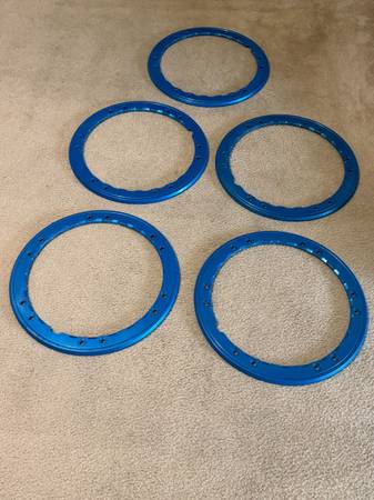 Like New 2021-2024 Ford Bronco Sasquatch Beadlock Trim Rings Powder 1