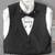 Tux black patterned vest bowtie shirt buttons, Prom, country concert 6 thumbnail