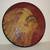 vintage folk art painting on barrel lid American Indian chiel portrait 1 thumbnail