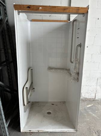 Walk-in Shower Stall Seat And Bars - Only $550 1