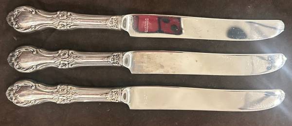 terling Silver 3 Dinner Knives - Wild Rose by International Silver 1