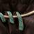 ITALIAN 3MM STERLING SNAKE CHAIN TURQUOISE INLAY SPIRAL PENDANT 2 thumbnail