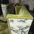 Vintage Anthropologie pair of highback studded chairs 3 thumbnail