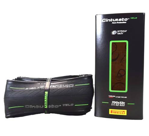 Pirelli Cinturato Velo Road Bike Tire (Long Rides), Clincher Tubeless 1
