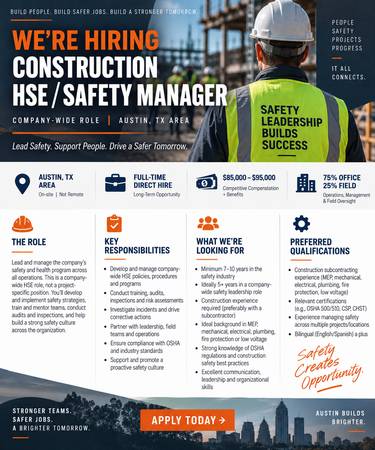 👷‍♂️🦺🧑‍💻 Construction SAFETY MANAGER - Company Wide osha 500 1
