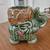 Vintage Green Glazed Ceramic Elephant Planter 1 thumbnail