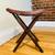 Stylish Vintage Folding Camp Stool with Slat Seat 6 thumbnail