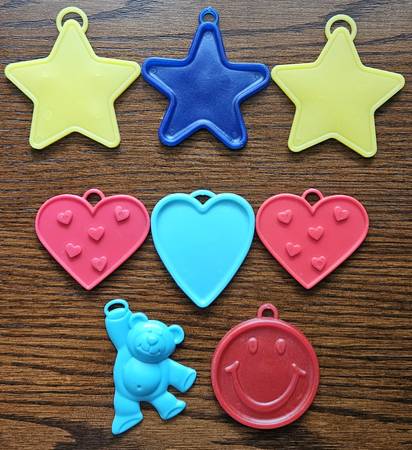 Assorted Helium Balloon Plastic Weights - 8 Pieces 1