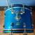 LUDWIG 1970S BLUE SILK DOUBLE BASS DRUM SET BLUE OLIVE BADGE 5 thumbnail
