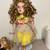 Vintage Porcelain Doll Wearing a Yellow Dress 6 thumbnail