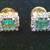 Emerald Gold Diamond and Stone Earrings 32 Diamonds 1 thumbnail