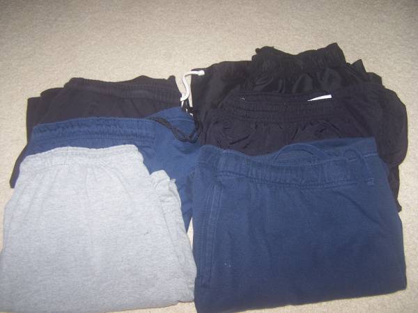 4 Active Wear Mens Shorts and 2 Black Bathing Suits 1