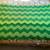 Handmade Crocheted Multi-Green Ripple Afghan Chevron Blanket Couch Bed 10 thumbnail