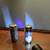Antique Silver and Cobalt glass Salt and Pepper shakers 1 thumbnail