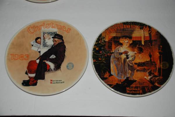 Platos de Navidad de Edwin Knowles Norman Rockwell 1978-1982 - $47 (Poulsbo)63471460500355123
