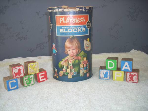 Vintage Playskool Disney Blocks 1
