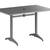 LANCASTER 32" X 60" Aluminum Six Seater Dining Table w/ Umbrella Hole 1 thumbnail