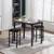 3 Pcs Dining Table and Chairs Set with Faux Marble Tabletop 2 Chairs C 2 thumbnail