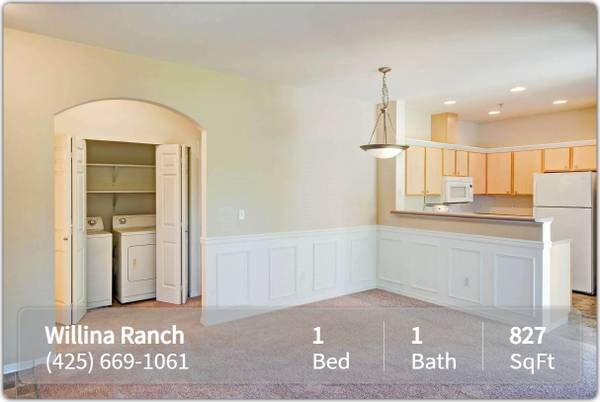 $2,150 / 1br - 827ft2 - ¡Vecindario tranquilo e increíbles comodidades! ¡1 dormitorio / 1 baño! (Bothell)63929298125314120