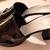 Nine West Women’s Black Patent Platform Sandals 10M 4" heels 2 thumbnail
