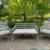 Set of cast aluminum patio deep seat gray loveseat and two chairs with 1 thumbnail