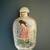 Vintage Asian Geisha Perfume Snuff Glass Reversed Painted 2.75” Bottle 9 thumbnail