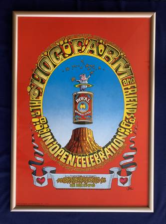 THE HOG FARM AND FRIENDS POSTER - CINEMATEQUE 16 - GLASS FRAMED 1